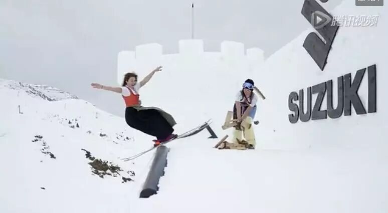 A group of women took over the entire ski resort.