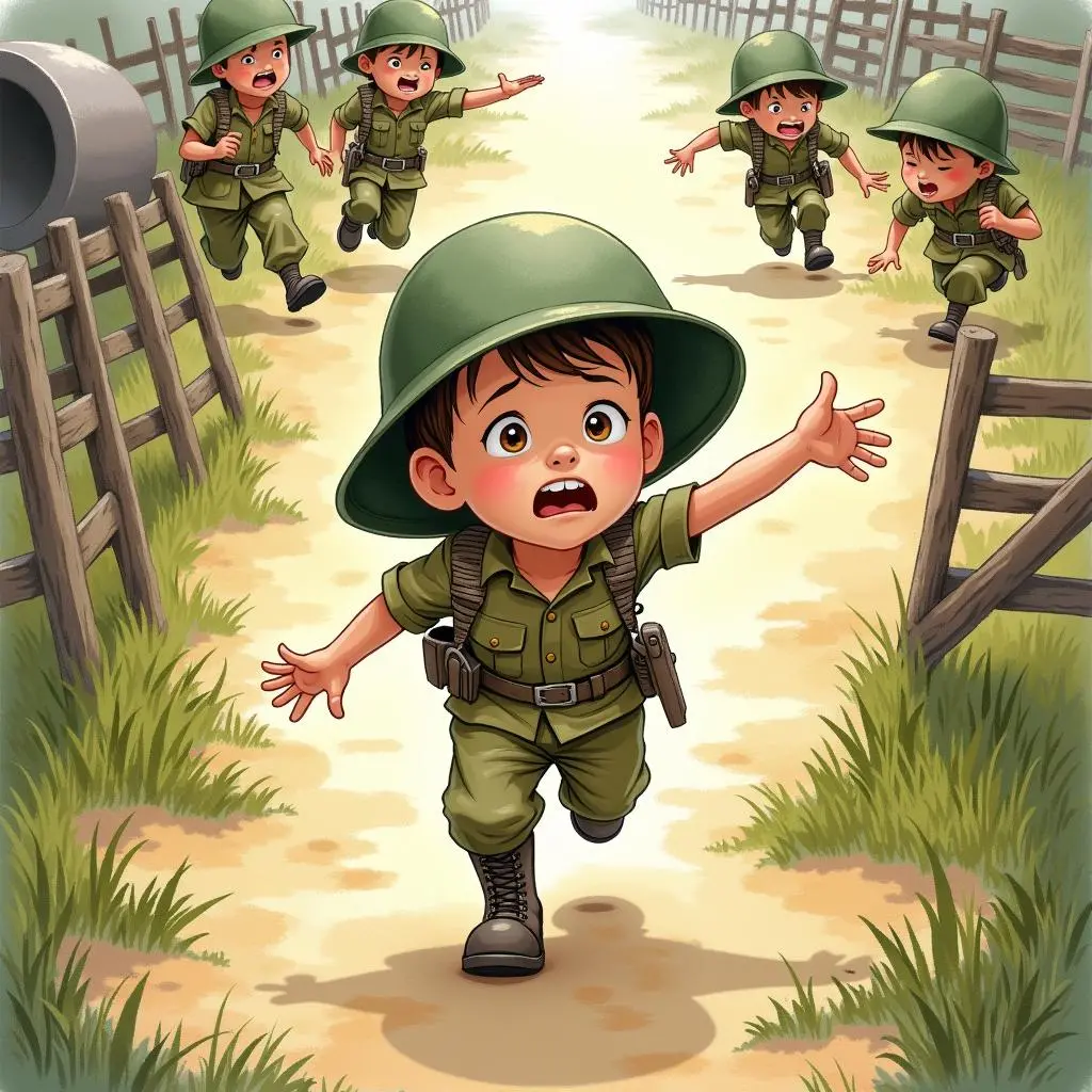 小兵面临模拟战场挑战