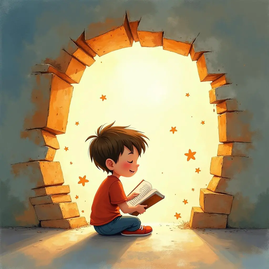 Kuang Heng was reading by the light coming through the small hole