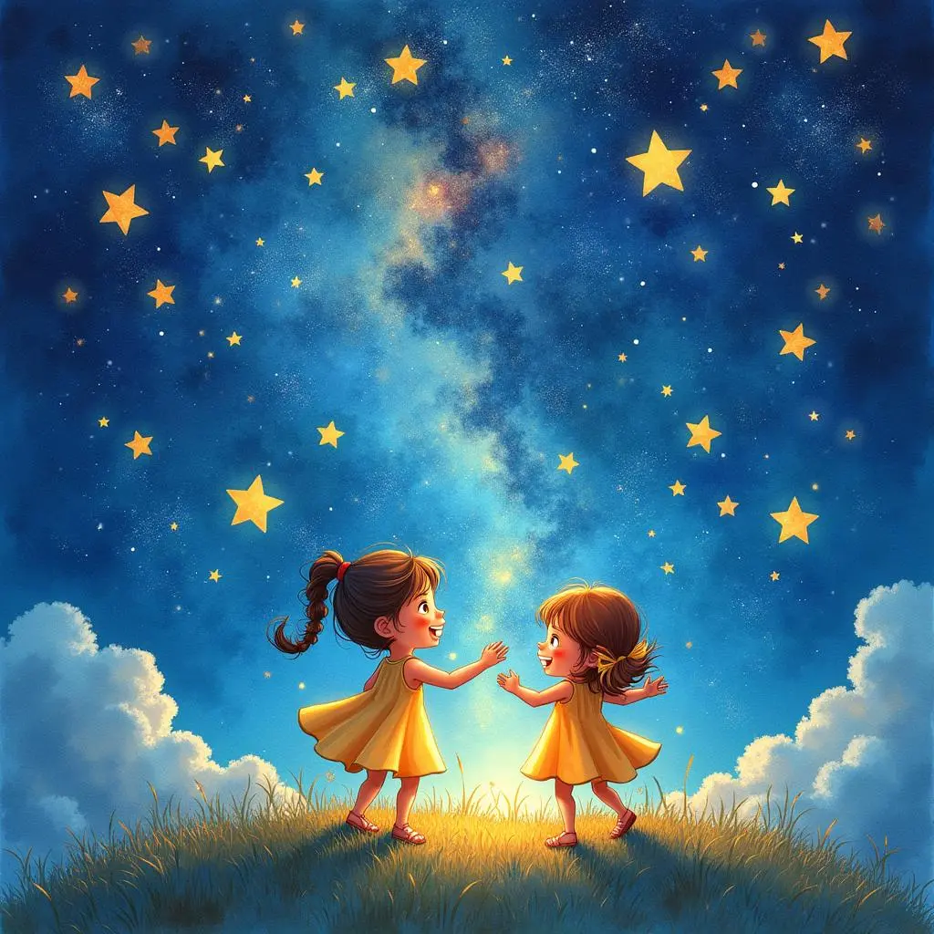 星星们欢快跳舞