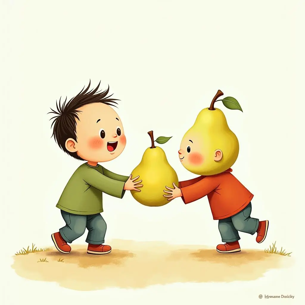 孔融把大梨递给哥哥