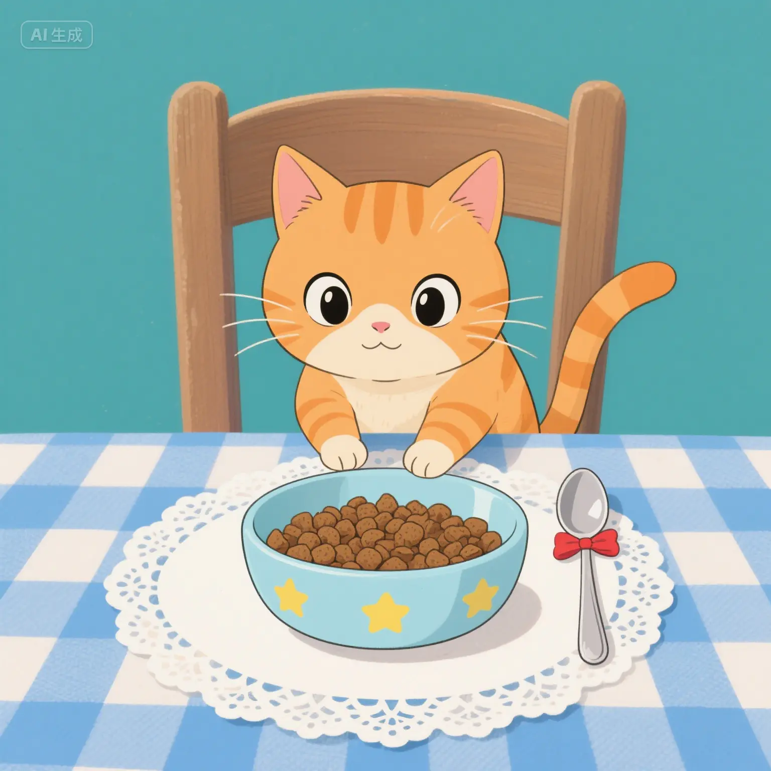 小猫咪吃饭饭