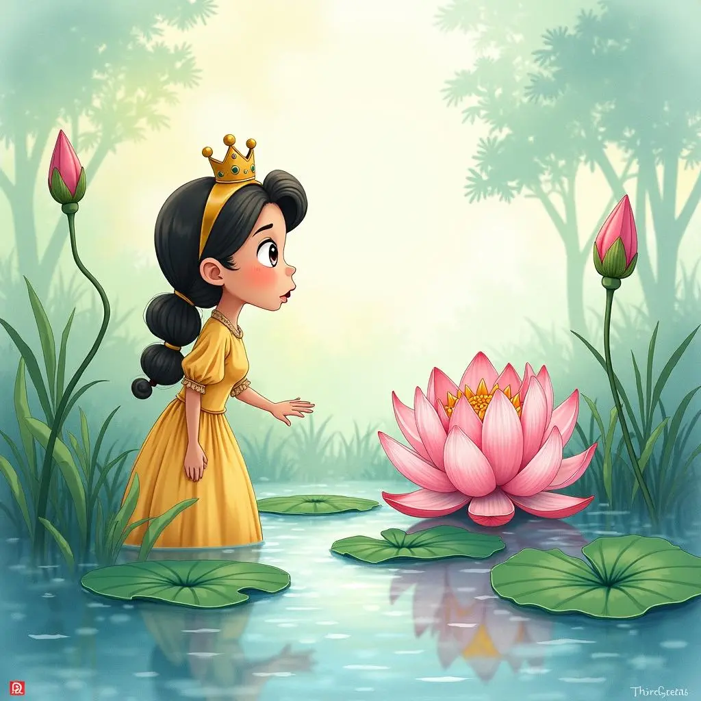 公主与莲花对话