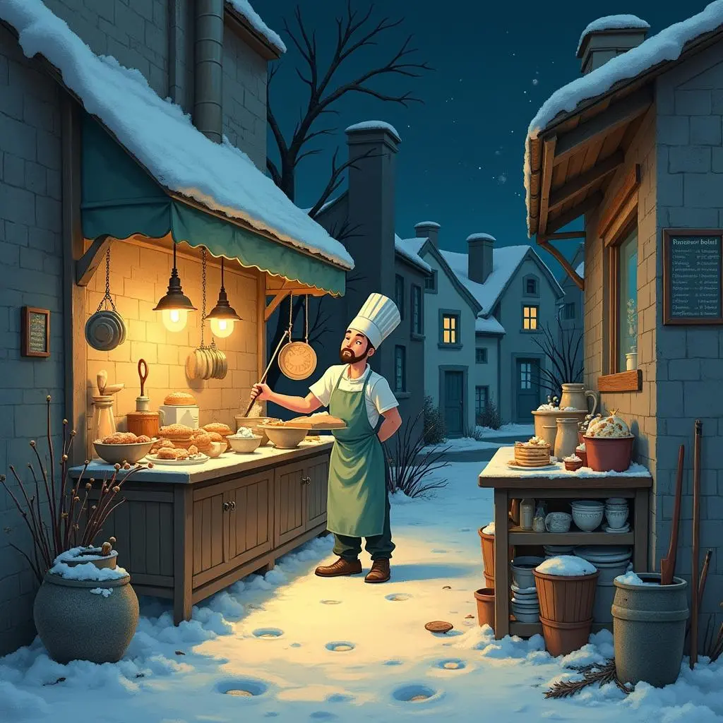 The tranquility of the bakery at night