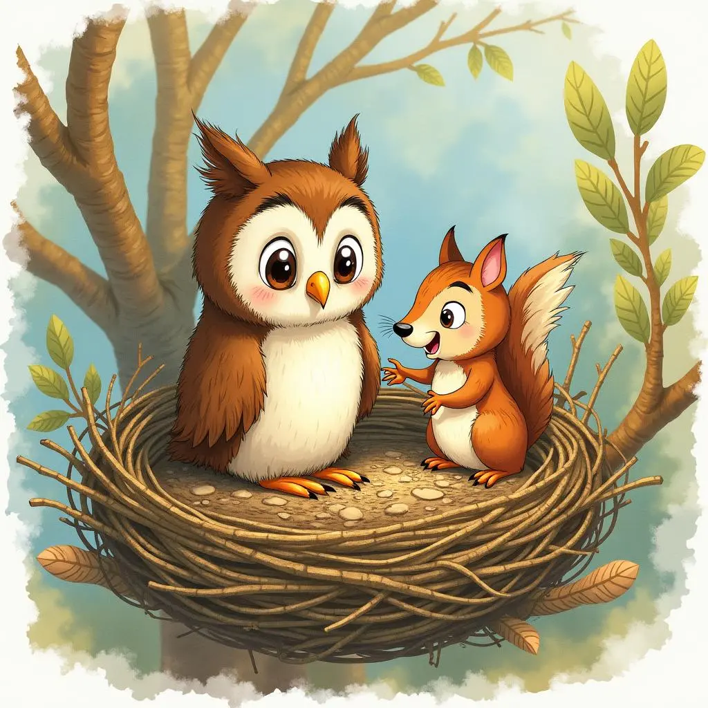 小翔给松鼠送信