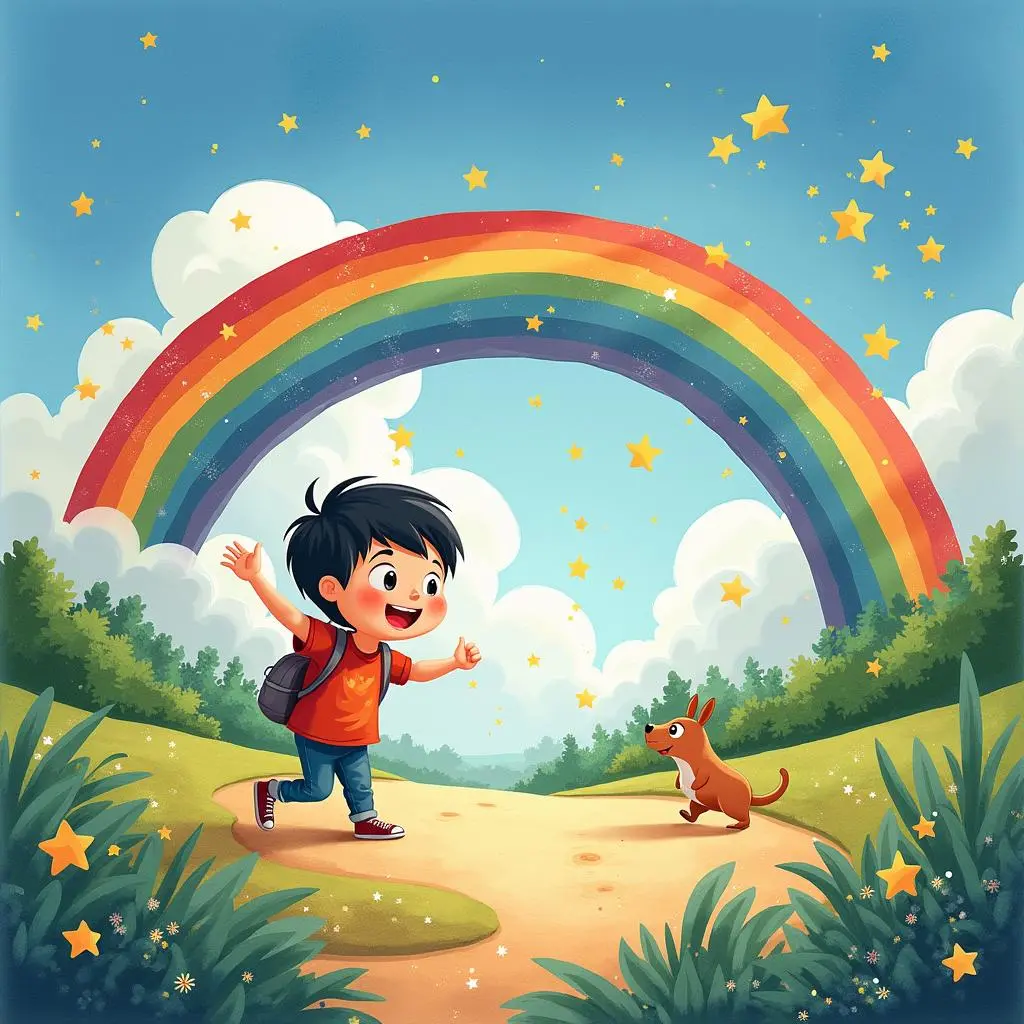 小明回到人间保护森林