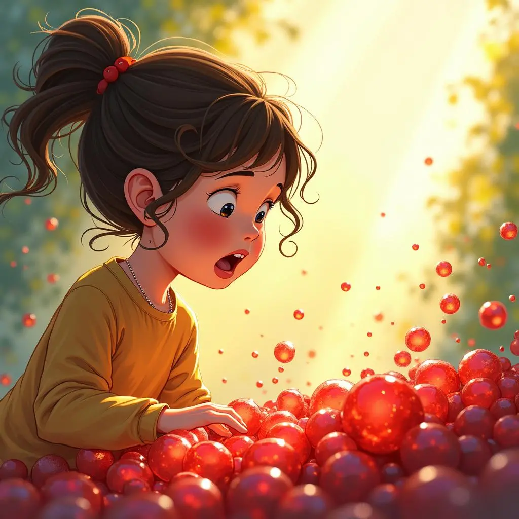 小莉发现红色珠子