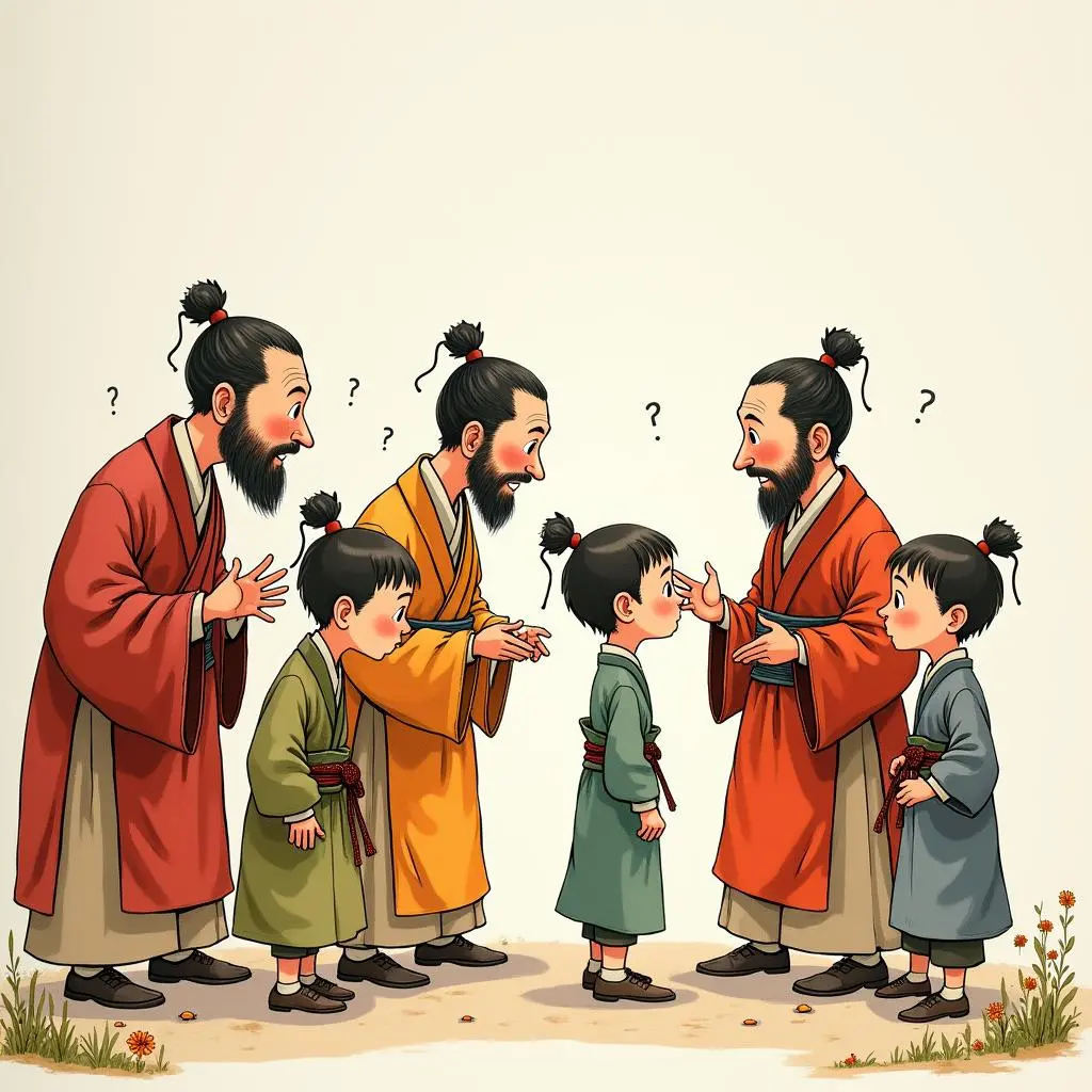 鲁班的弟子们露出疑惑的表情