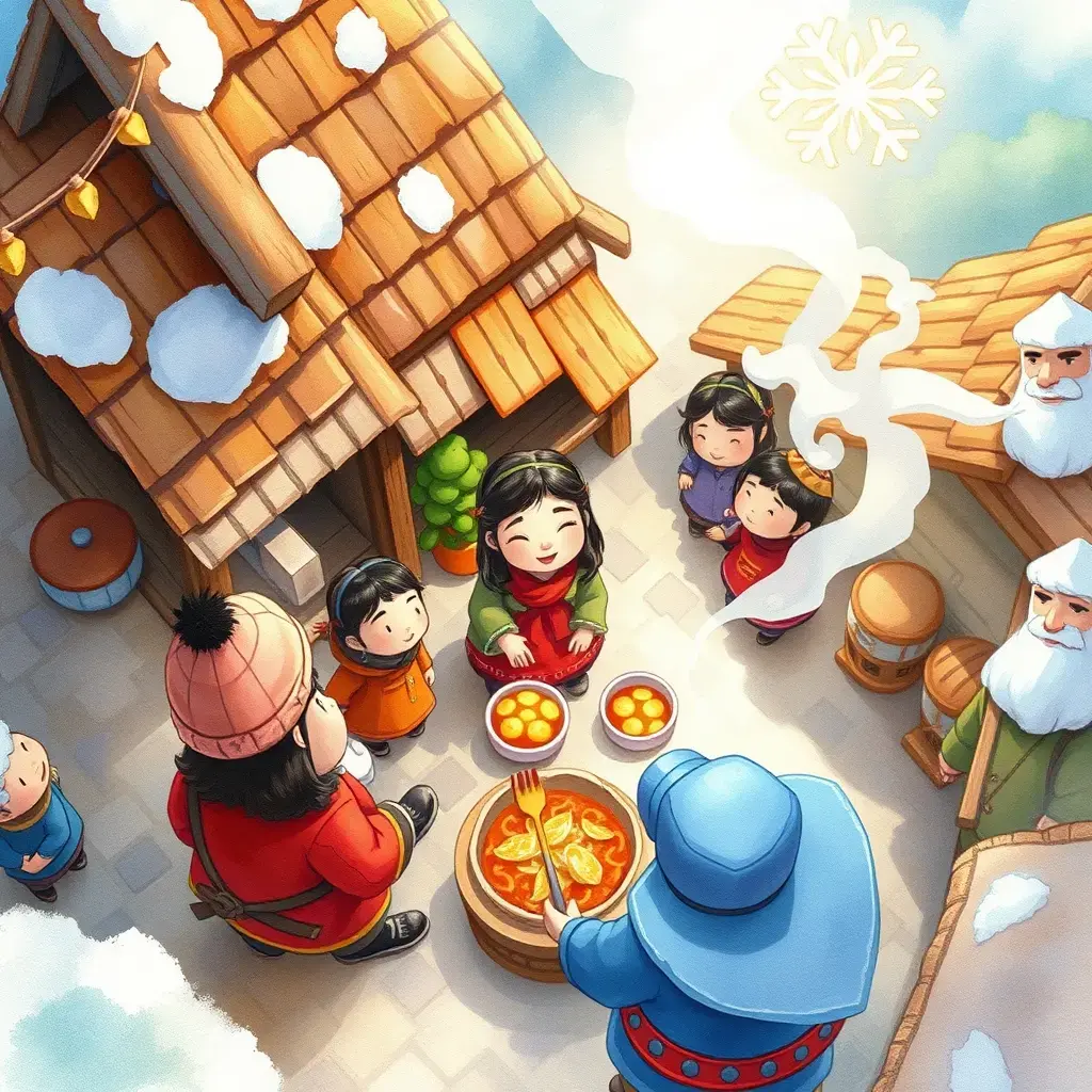 雪花姑娘帮助村民