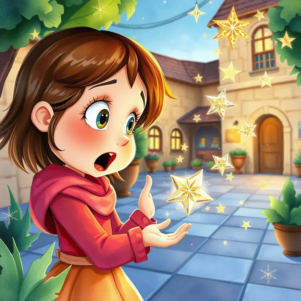 The star turns into a necklace