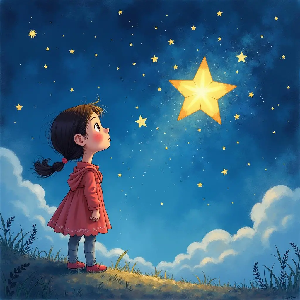 小莉看向星空