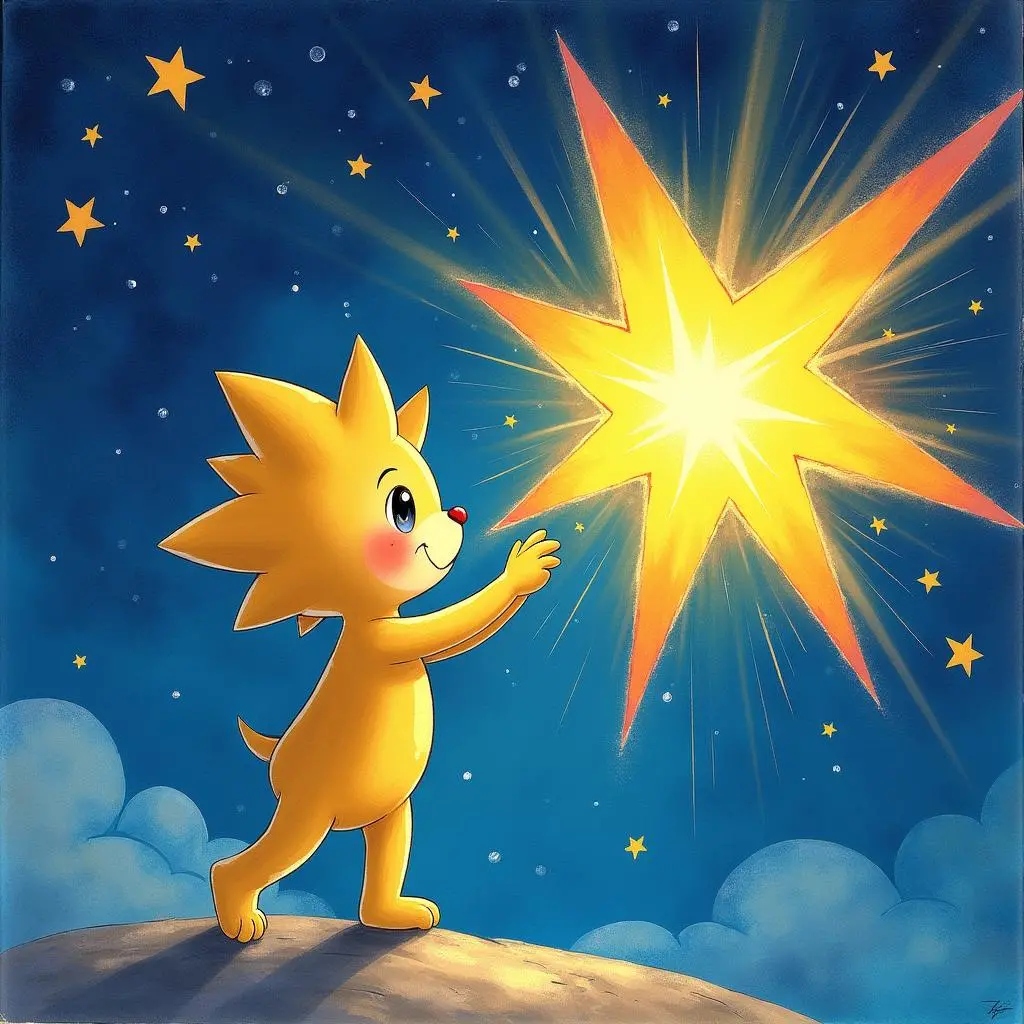 小星星加速闪烁