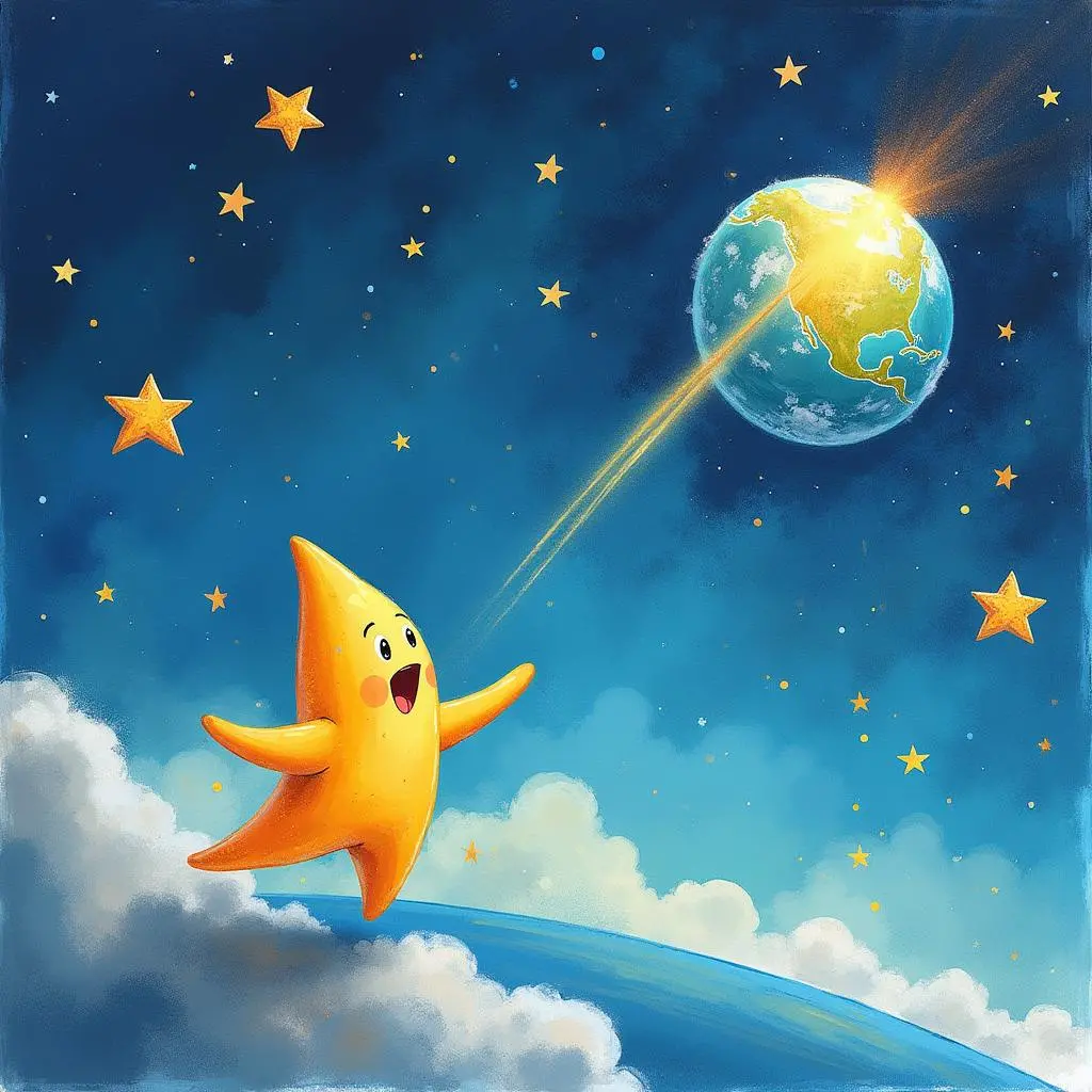 小星星冲向地球
