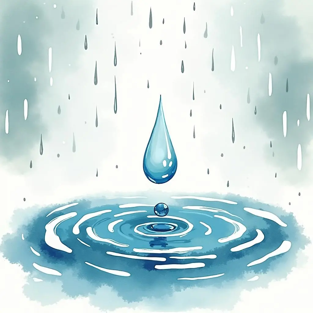 小雨点融入小水洼