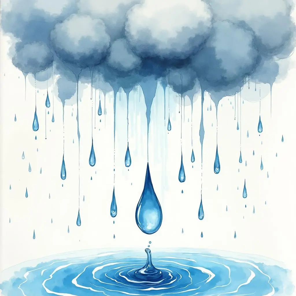 小水滴开始下落