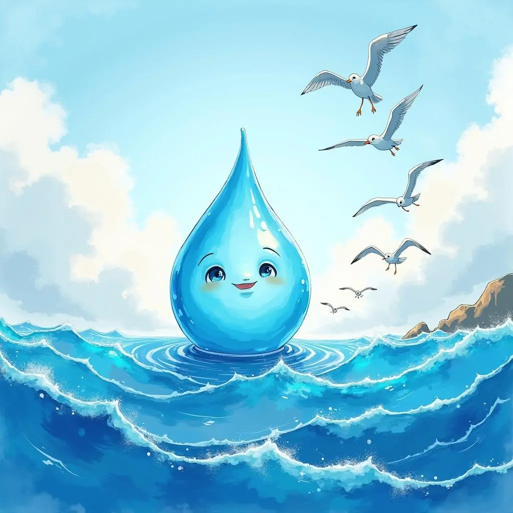 小水滴流入大海