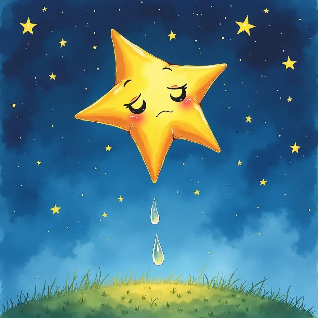 小星星的眼泪掉落