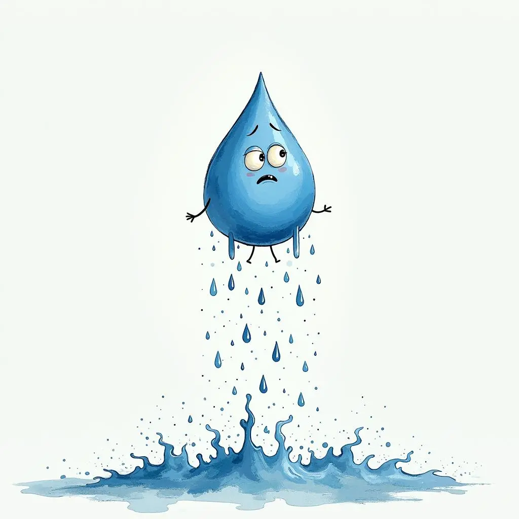 小水滴开始降落