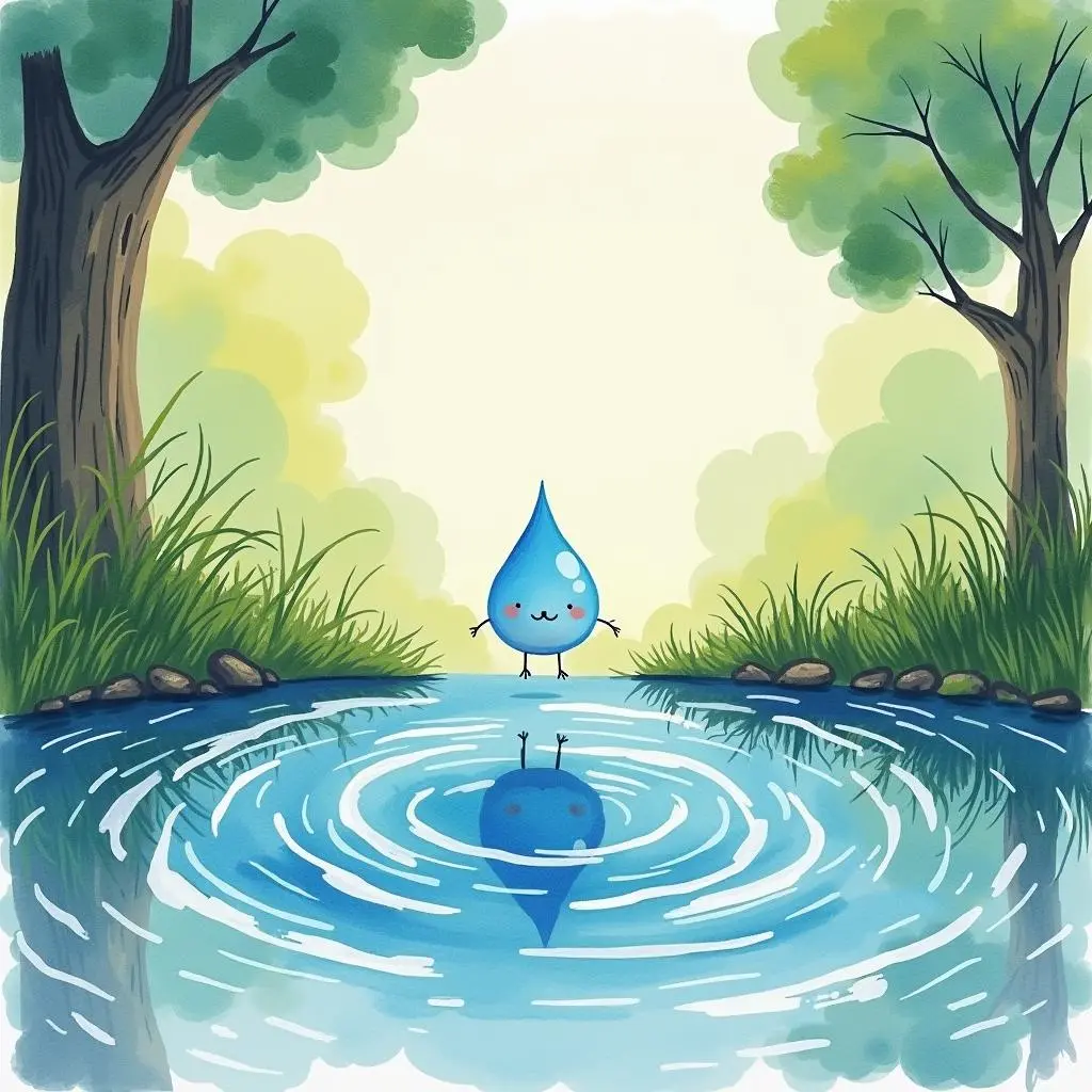 小水滴回到水洼