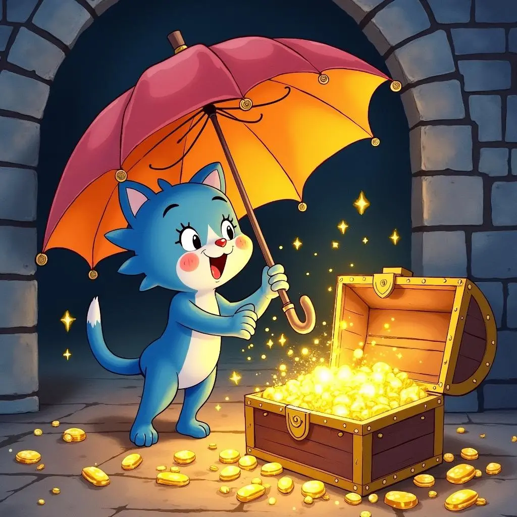 雨伞在古堡内的宝藏室
