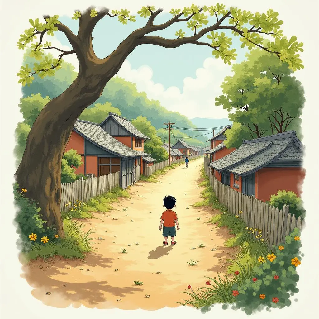 浦岛太郎发现村庄变化