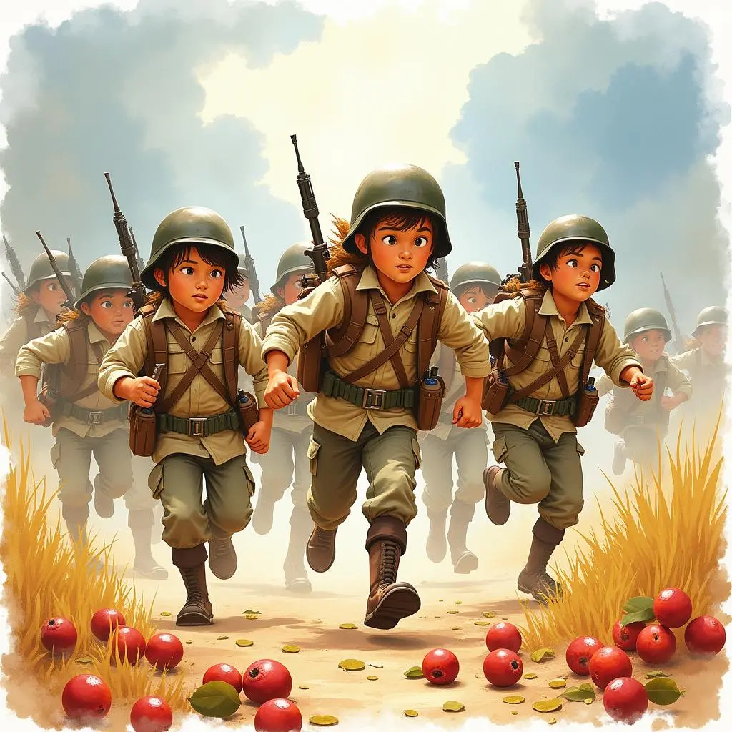 士兵们加快脚步