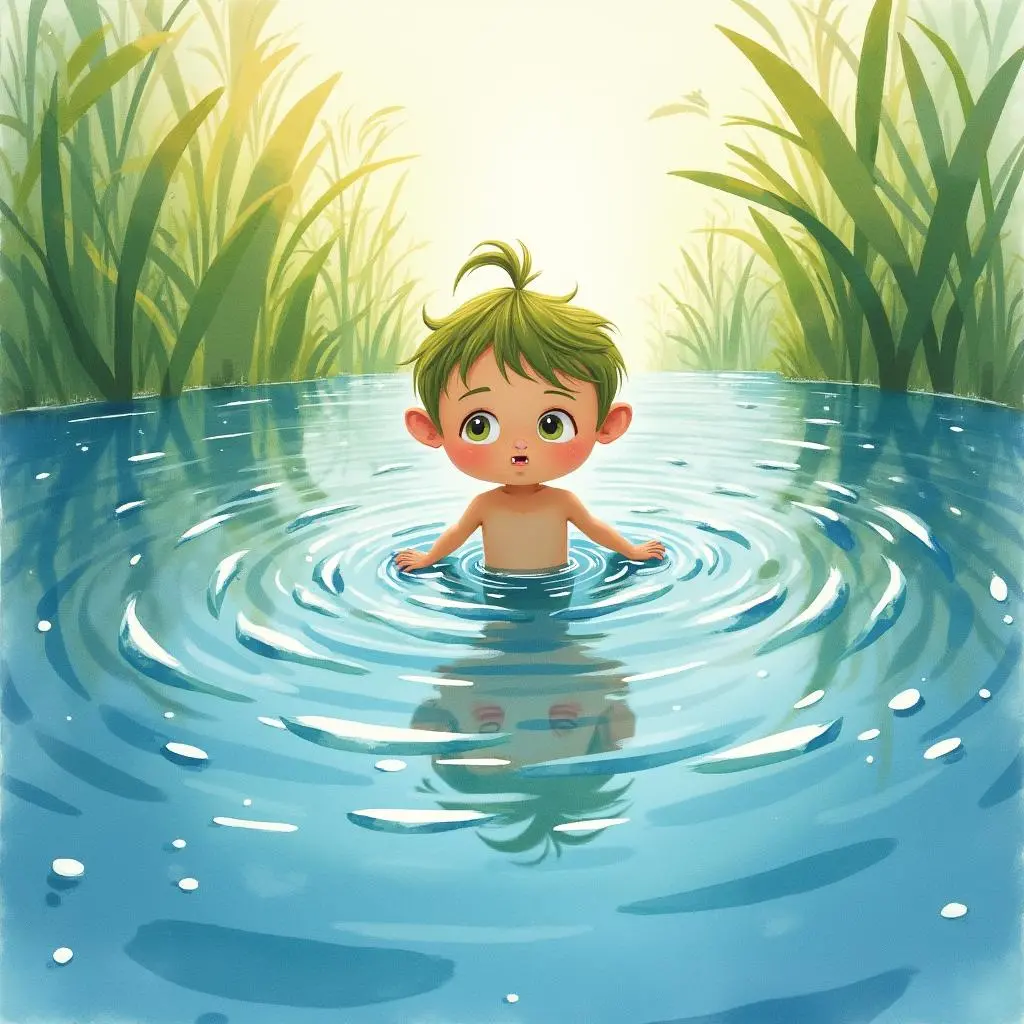 水妖从水中浮现