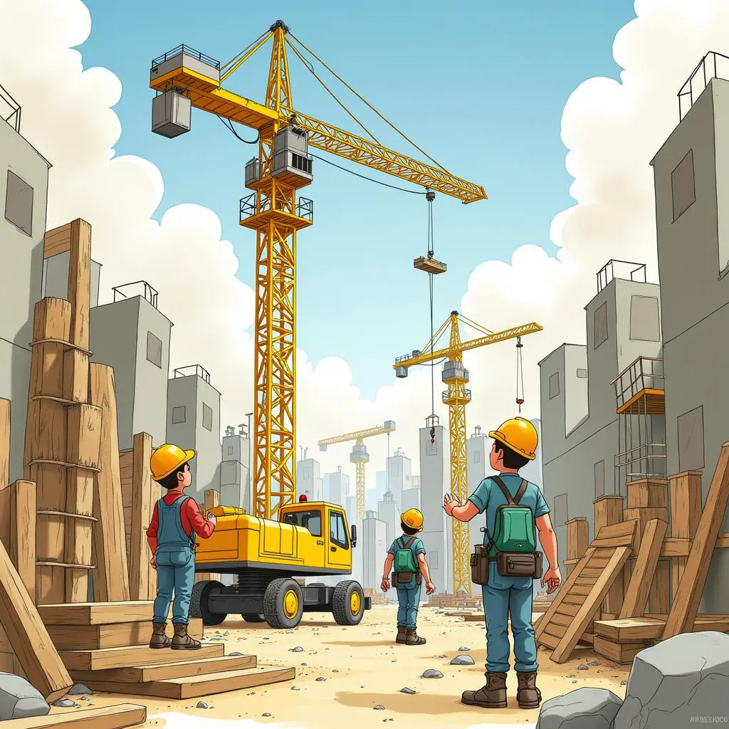 People build the Yellow Crane Tower