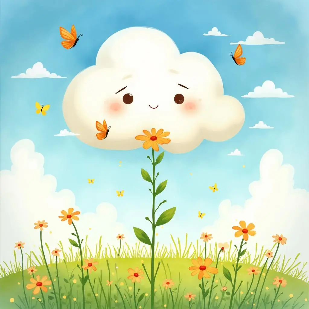 云朵变成小花朵